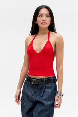 Out From Under Red Andi Halterneck Top