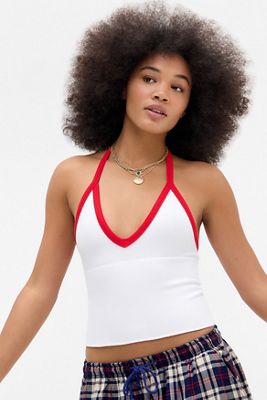 Out From Under Andi Tipped Halterneck Top