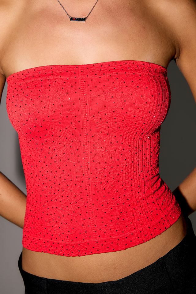 Out From Under Seamless Hotfix Tapestry Bandeau Top #1