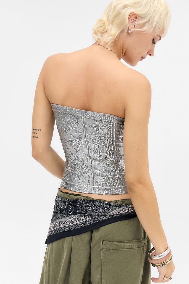 Out From Under Foiled Tapestry Bandeau Top #3