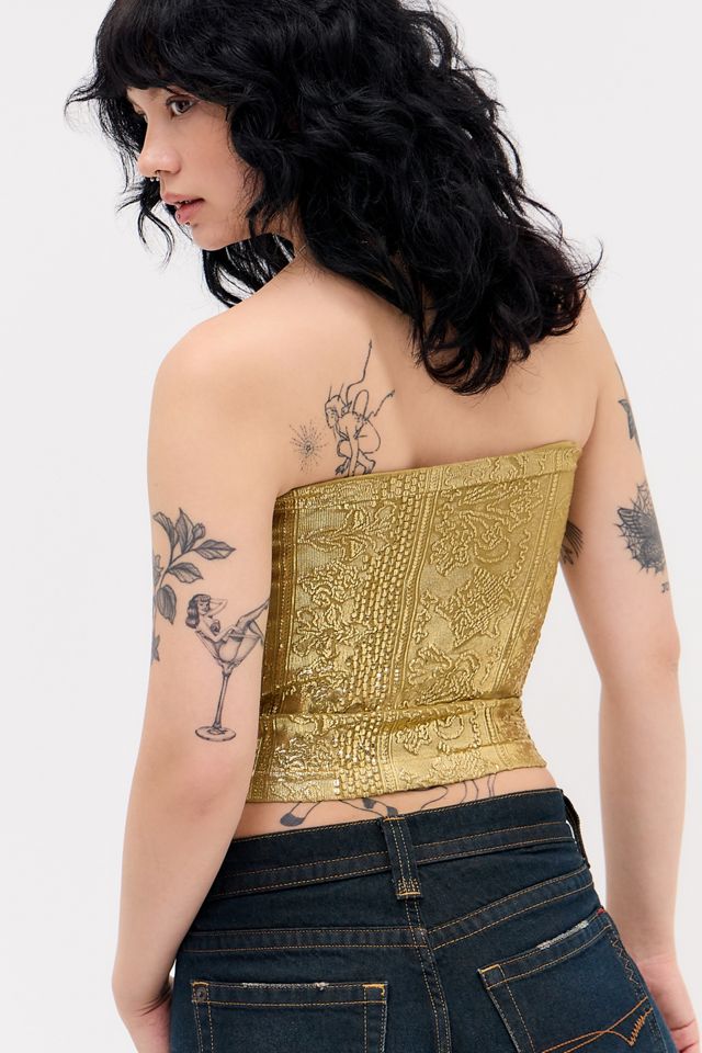 Top Bandeau con Tapiz Metalizado Out From Under #3