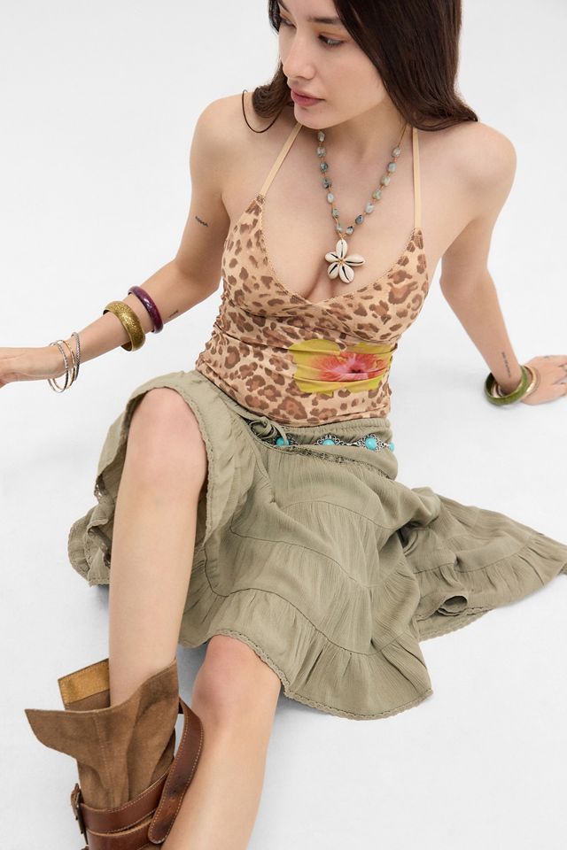 Out From Under Je T'aime Hibiscus Halter Cami #1