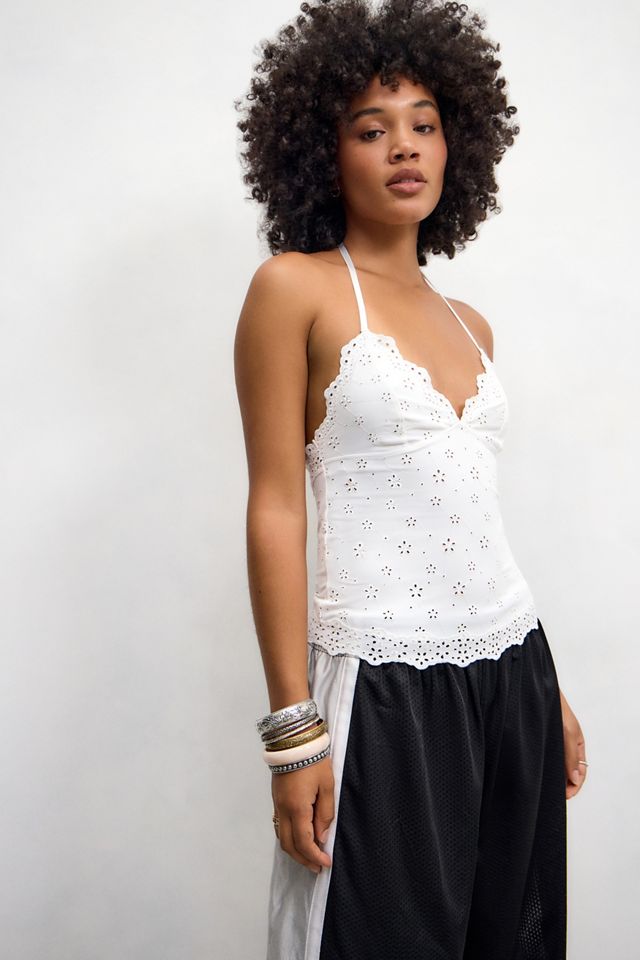 Out From Under Broderie Halter Cami #1