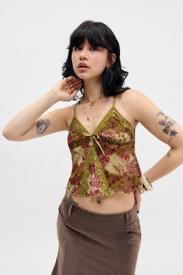 Out From Under Khaki Robyn Blumen & Animal Print Top