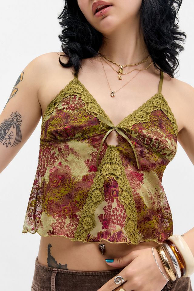 Camisola Out From Under Caqui Robyn con Estampado Floral y Animal #2