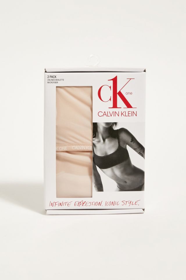 Calvin Klein Buff Beige String Bralette 2-Pack