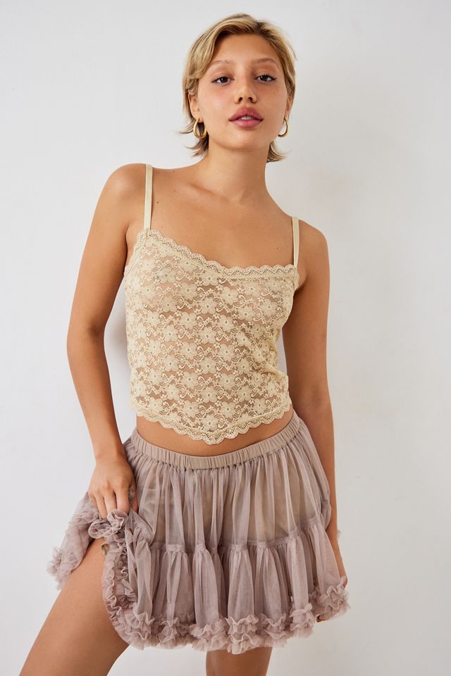 Canotta Micro con Bordo in Pizzo Out From Under #3