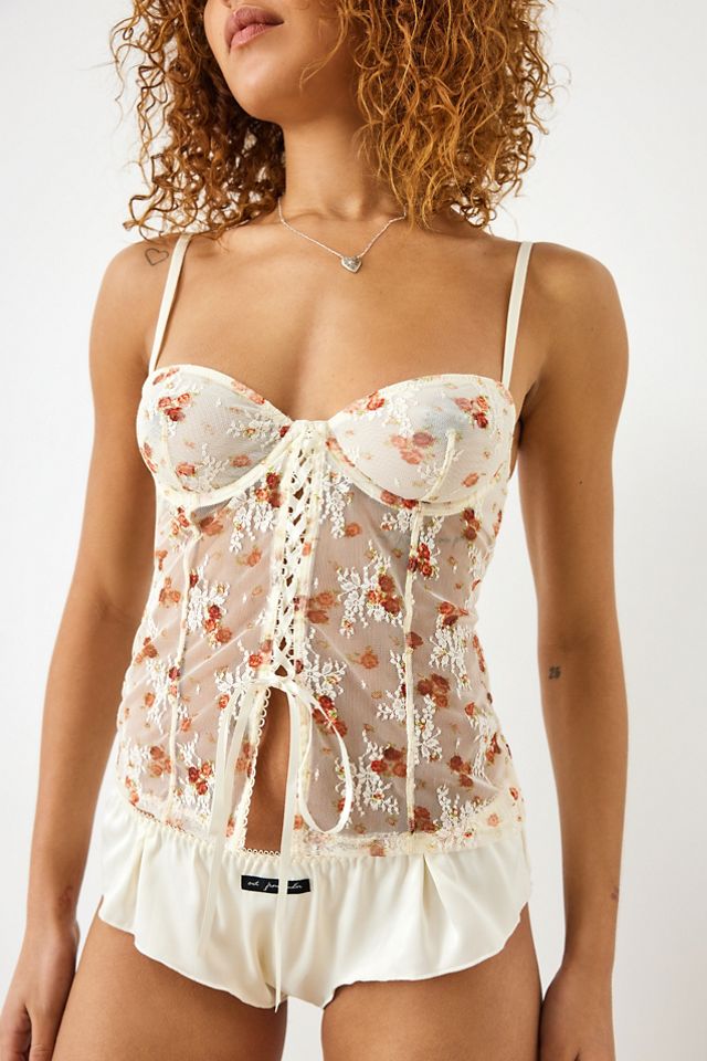 Out From Under Ditsy Printed Firecracker Lace Cami Top #1