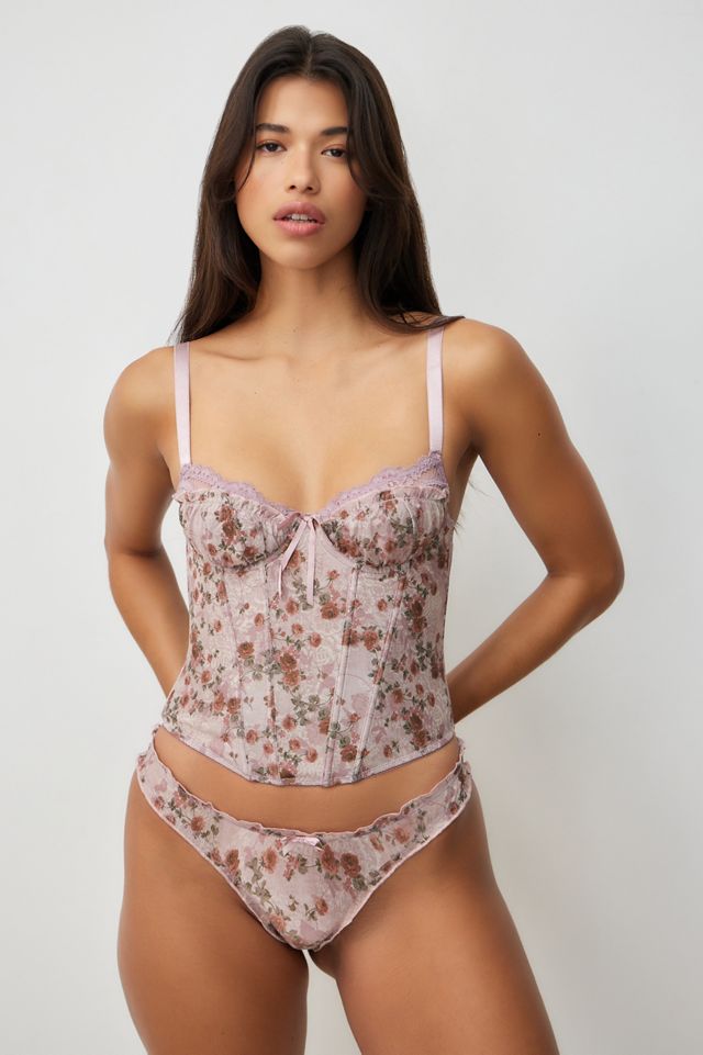 Out From Under Electra Floral Lace Corset #2