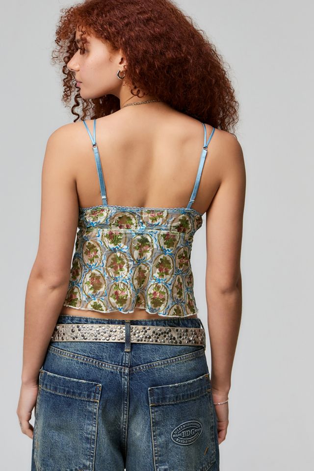 Out From Under Mindy Floral Oval Roses Cami #2