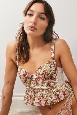 floral corset top urban outfitters