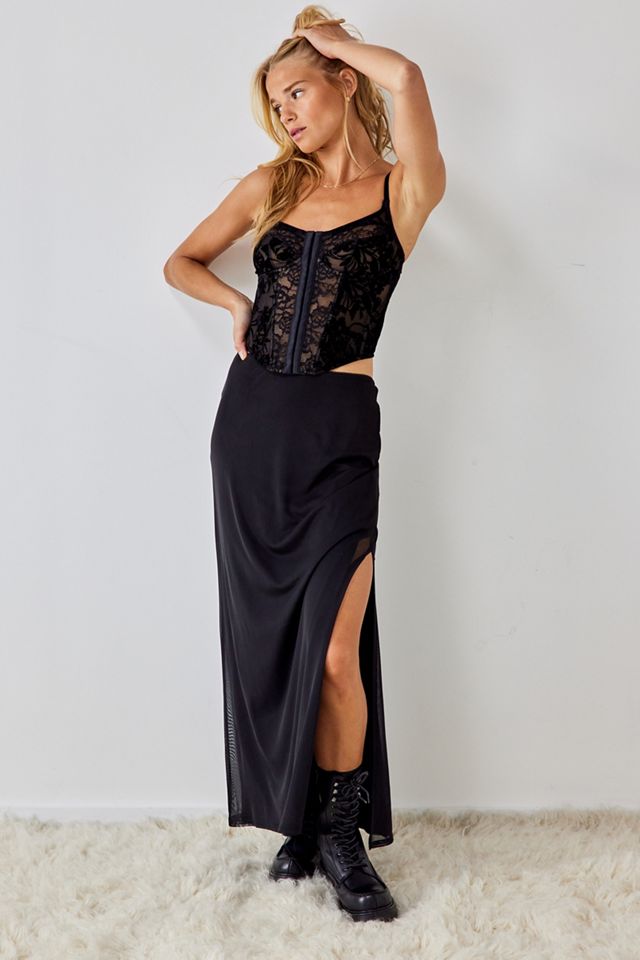 Out From Under - Corset en maille de Corey en velours floqué #2