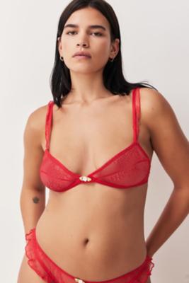 Wild Lovers Colette Bra - Red L at Urban Outfitters