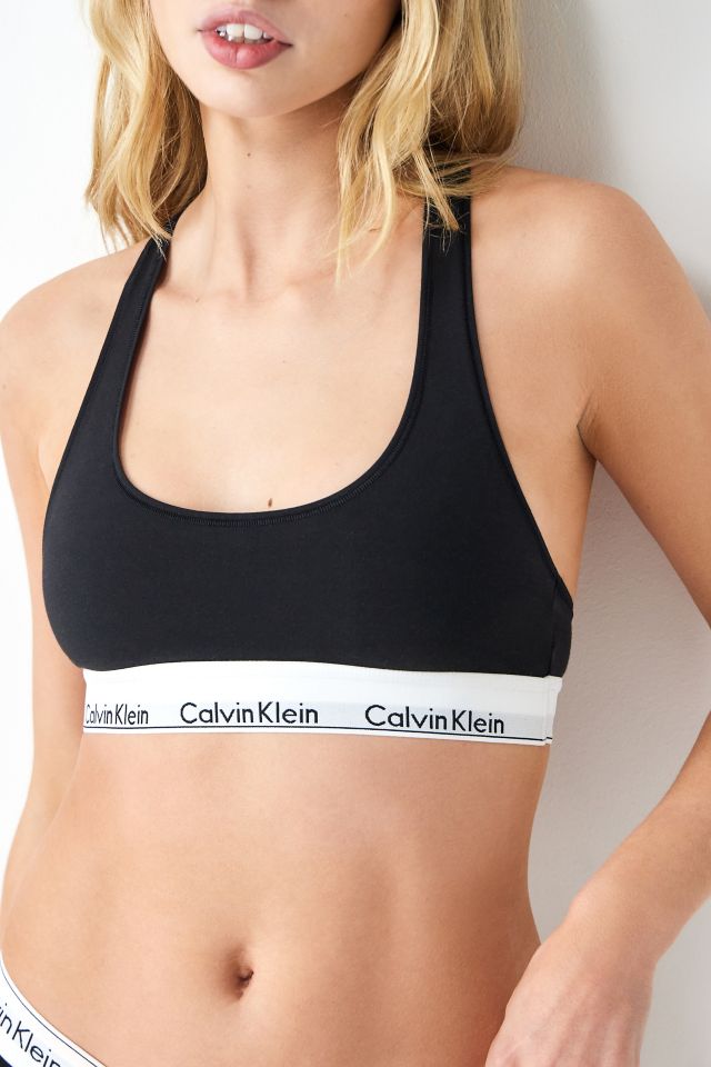 Calvin Klein Modern Cotton Black Racerback Bralette