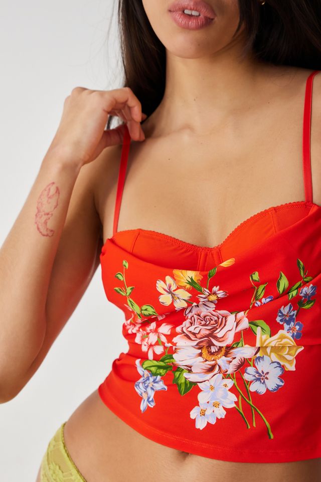 Out From Under Floral Mesh Balconette Cami  #1