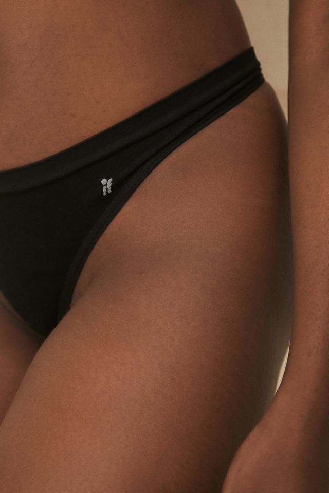 iets frans... Black Jersey Thong #1