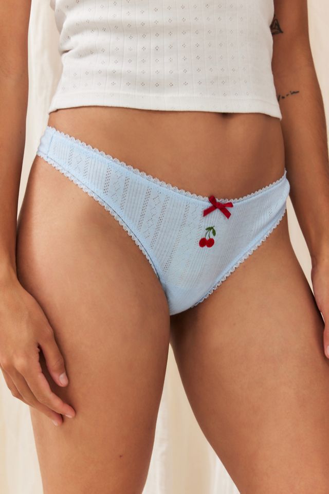 Tanga Cherry Pointelle Out From Under #1