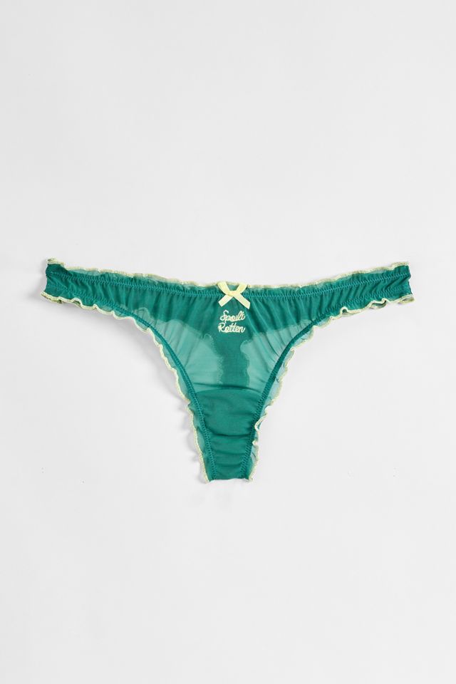Out From Under Spoilt Frill Mesh Thong #3