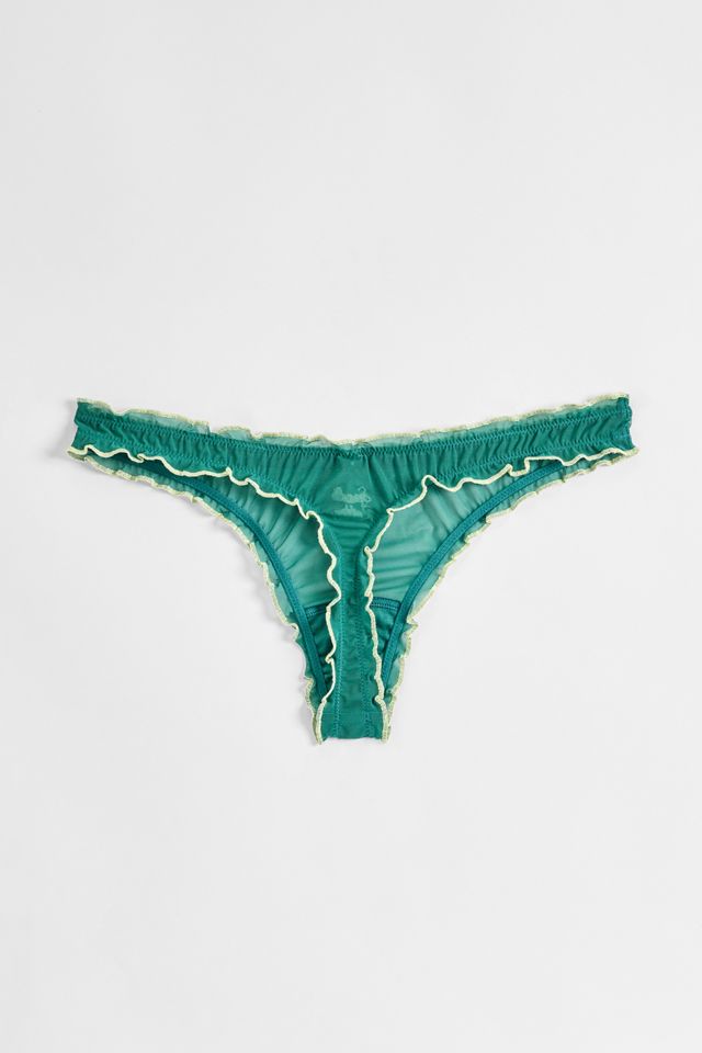Out From Under Spoilt Frill Mesh Thong #4