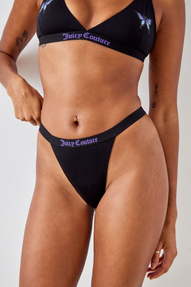 🦋👑💕NWT JUICY COUTURE thong panties 5-pack butterfly XL