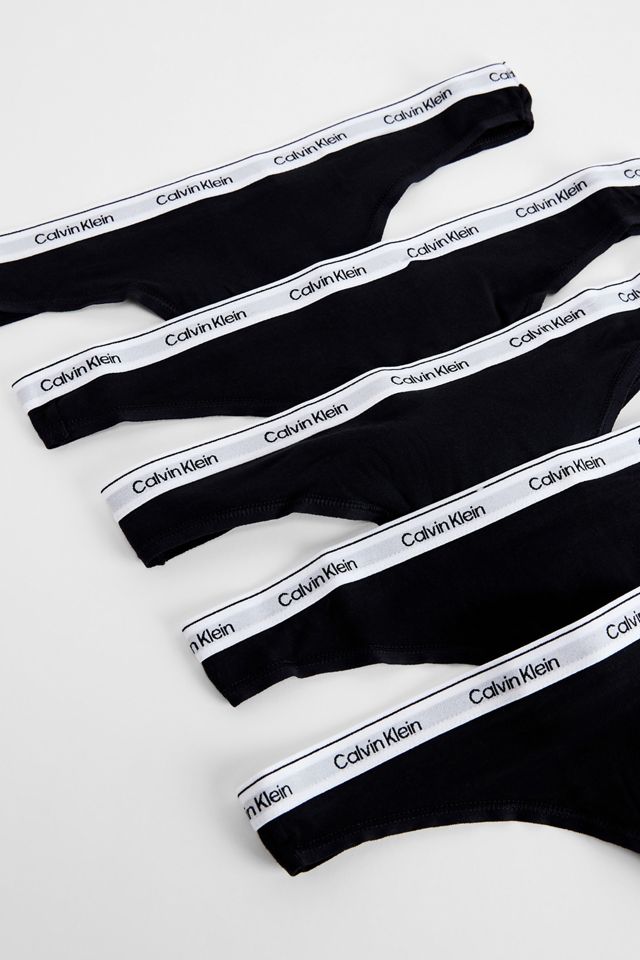 Calvin Klein Perizoma Nero con Logo Icona Confezione da 5 #1