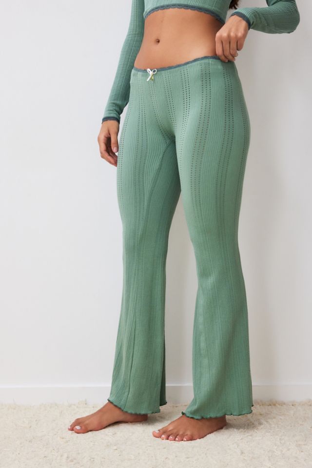 Out From Under Peggy Pointelle Flare Lounge Pants