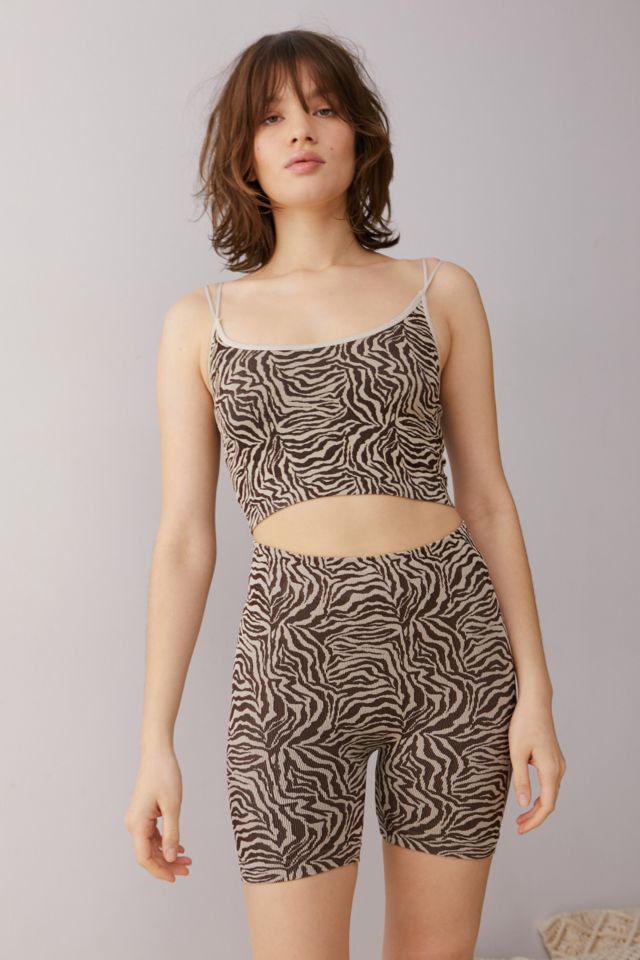 Out From Under Zebra Cycling Shorts Urban Outfitters UK