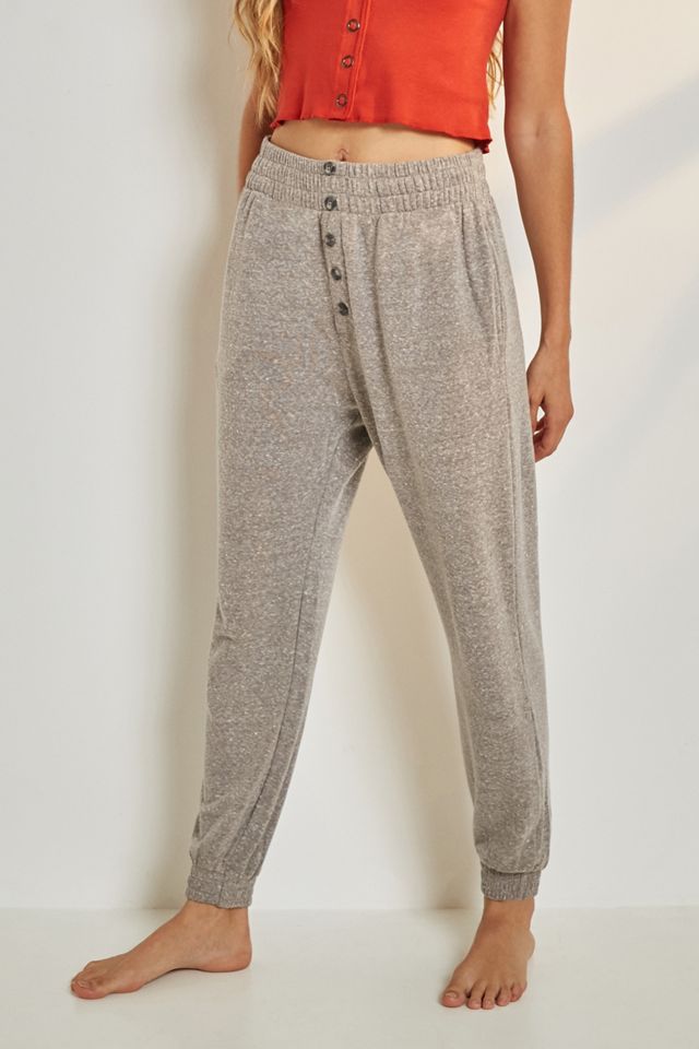 UO Button-Front Jogger Sweatpants - Grey #3