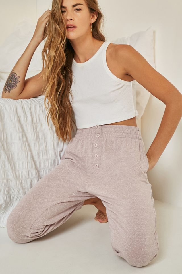UO Button-Front Jogger Sweatpants #1