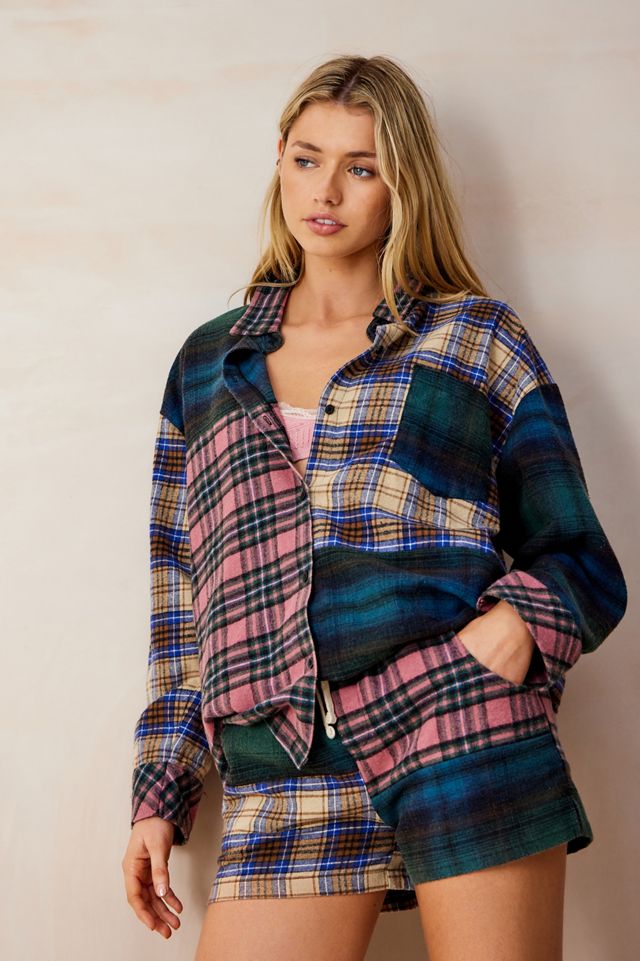 Out From Under Spliced Check Shorts #1