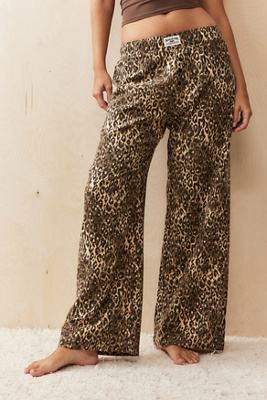BDG Leopard Print Straight-Leg Trousers | Urban Outfitters UK