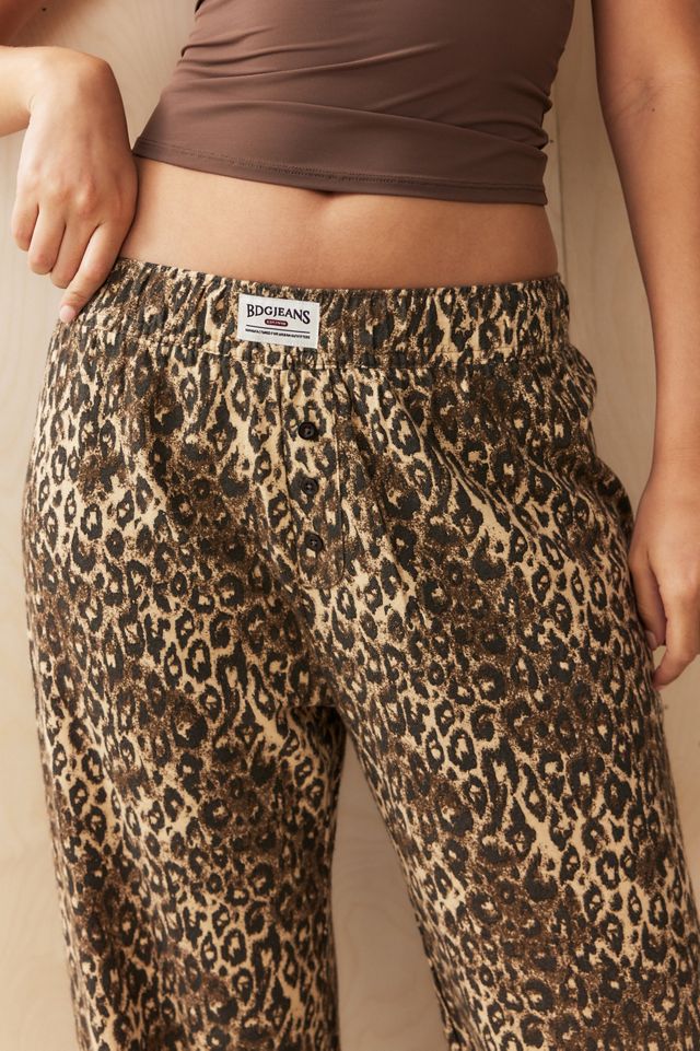 Pantalones Rectos BDG de Estampado de Leopardo #1