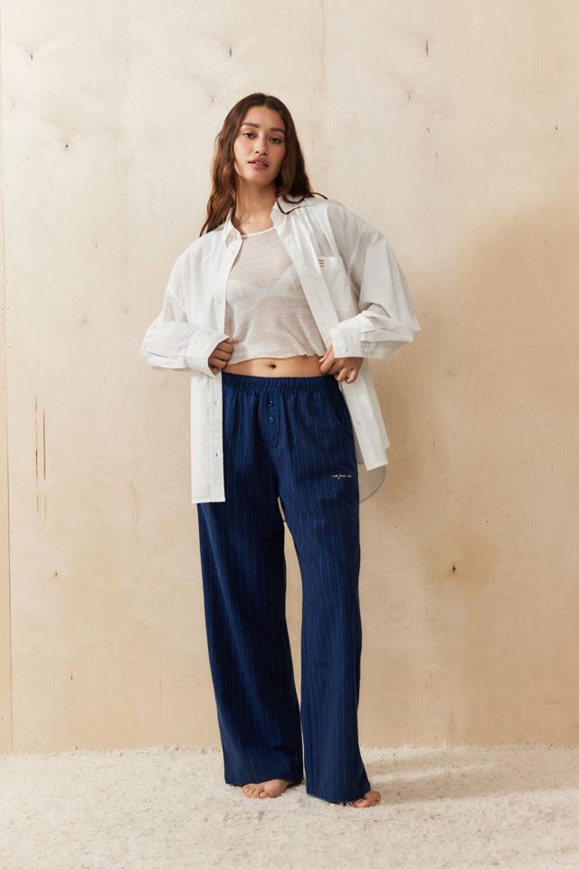 Out From Under Pinstripe Straight-Leg Joggers #1
