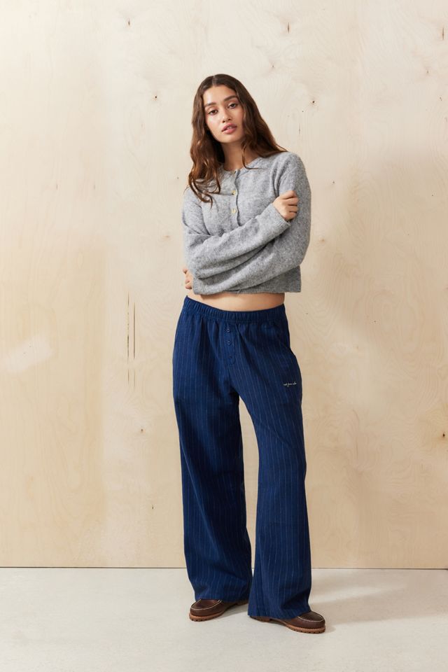 Out From Under Pinstripe Straight-Leg Joggers #4