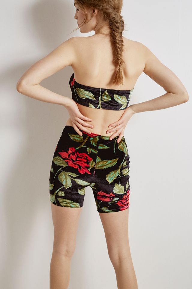 Out From Under – Geblümte Radlerhose „Diandra“ aus Velours #3