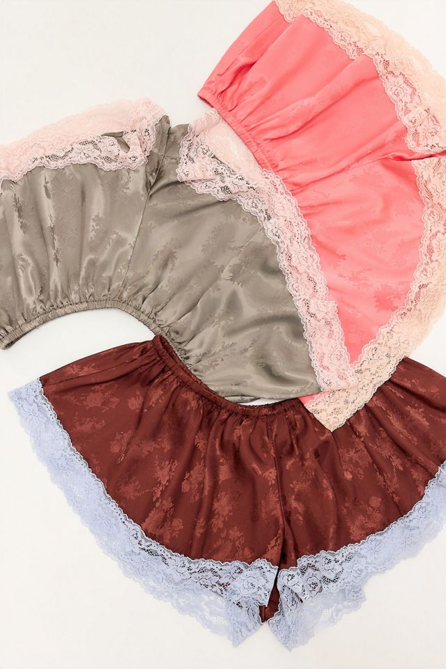 Short en satin avec dentelle Out From Under #1