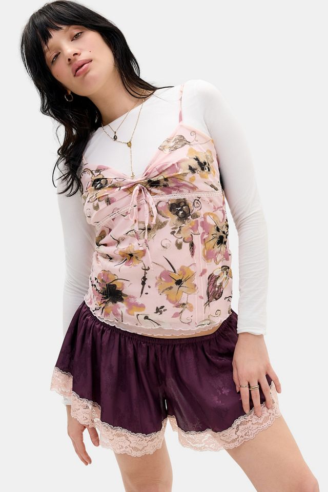 Shorts in Raso con Pizzo Out From Under #4