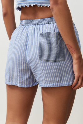 Short Rayé Arc-en-Ciel Y2K - Style Cottagecore Crochet, Mini Court, Confortable Pour Sport Et Lounge - 11