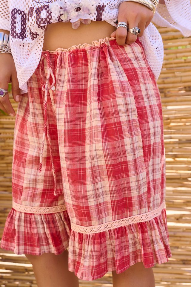 Bloomers longs en seersucker à carreaux UO #1