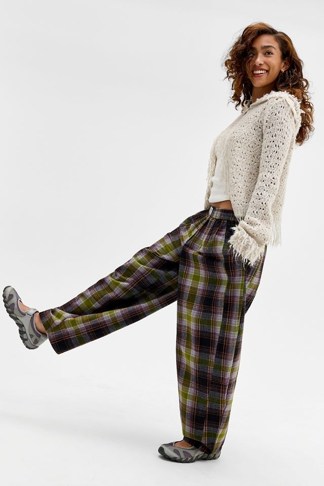 Pantalon Barrel à Carreaux Brossé BDG #1