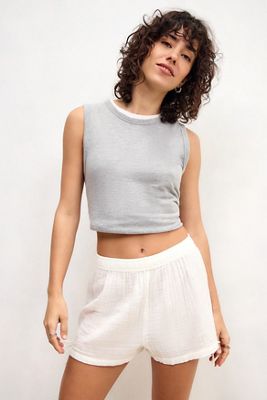 Out From Under Tie Side Cotton Gauze Shorts
