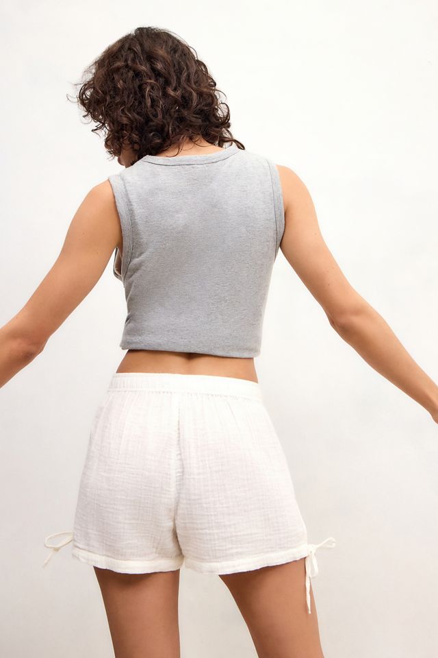 Out From Under Tie Side Cotton Gauze Shorts #2
