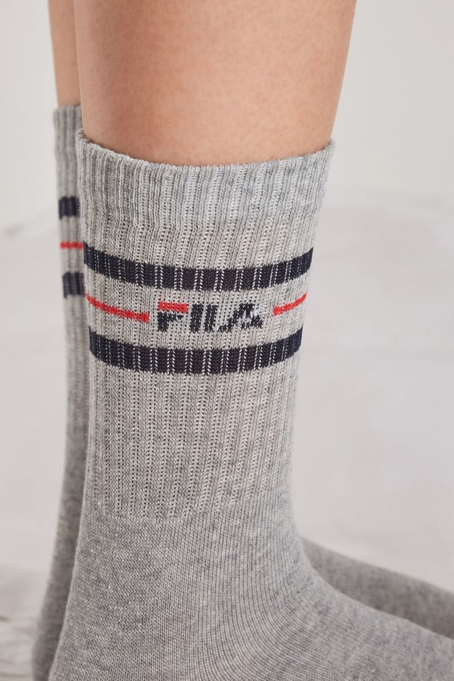 FILA Single Stripe Crew Socks 2 Pack