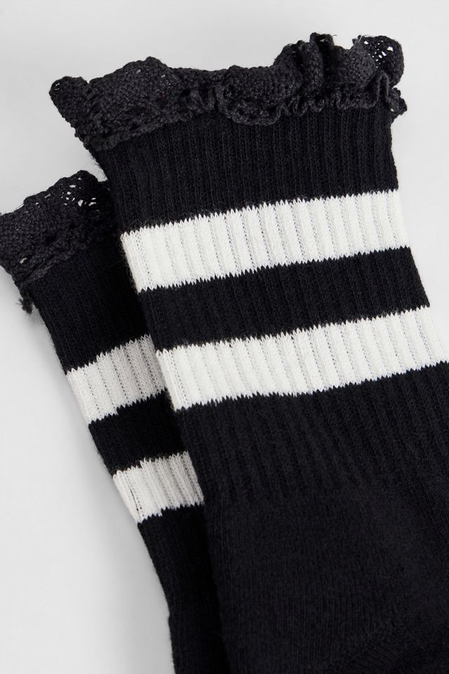 Out From Under Gestreifte Stricksocken mit Bündchen #2