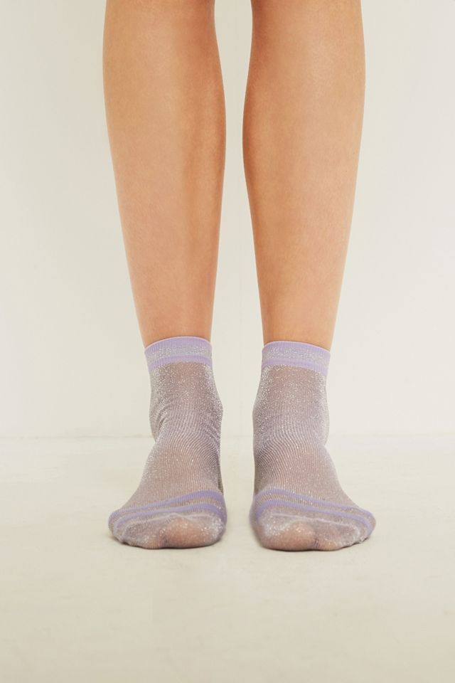 Shimmer Stripe Lilac Socks #2