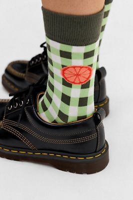 Calcetines de Cuadros Vichy Naranja Happy Socks