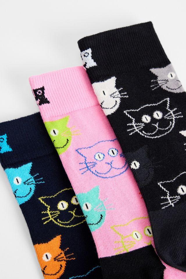 Happy Socks Katzensocken 3er-Pack #1
