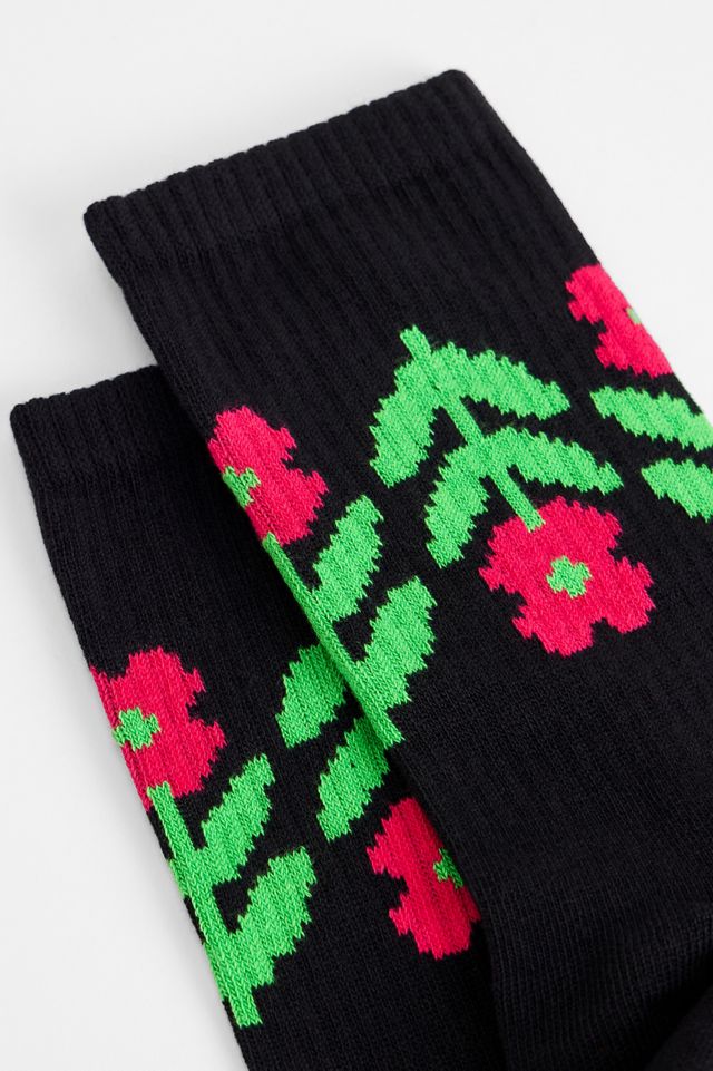 Calzini Crew con Bordo Floreale Happy Socks #1