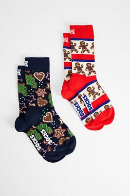 Confezione da 2 Calzini Gingerbread Heart Happy Socks