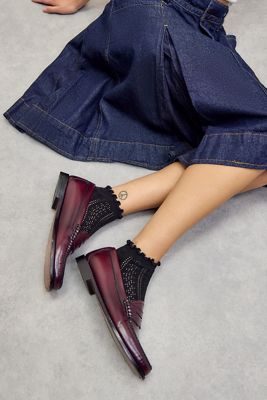 Out From Under Pointelle Lettuce-Edge Ankle Socks